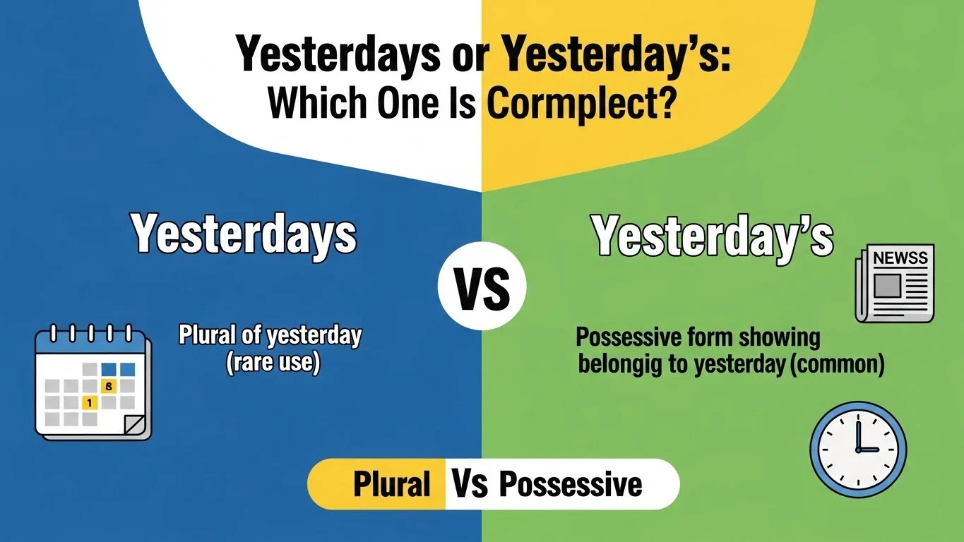 yesterdays or yesterday's