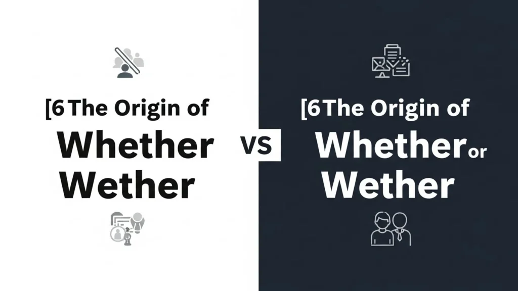 The Origin of Whether or Wether