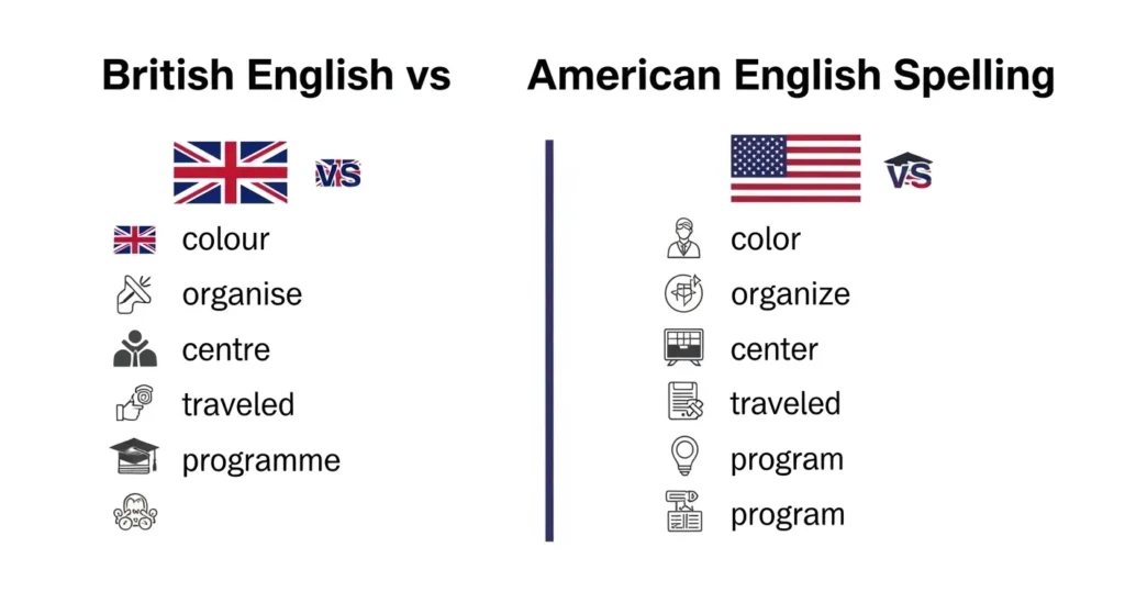 British English vs American English Spelling