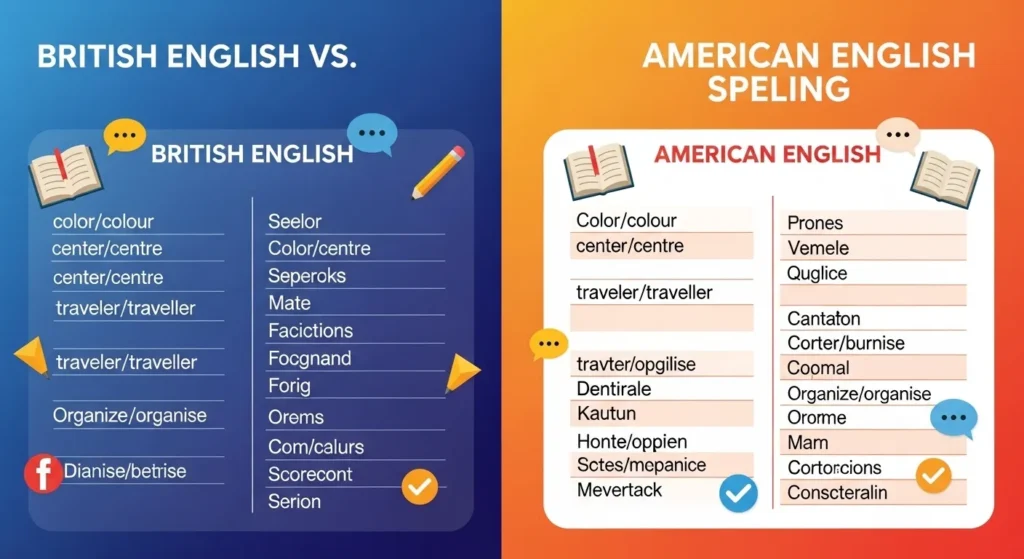 British English vs American English Spelling