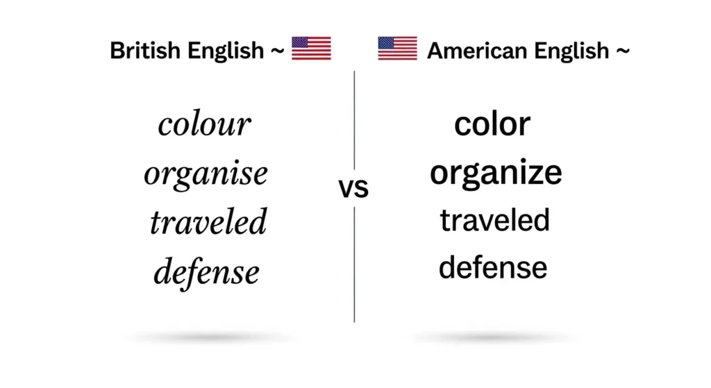 British English vs American English Spelling