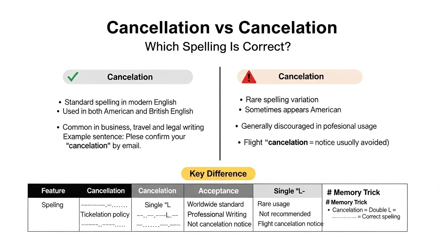 cancellation or cancelation