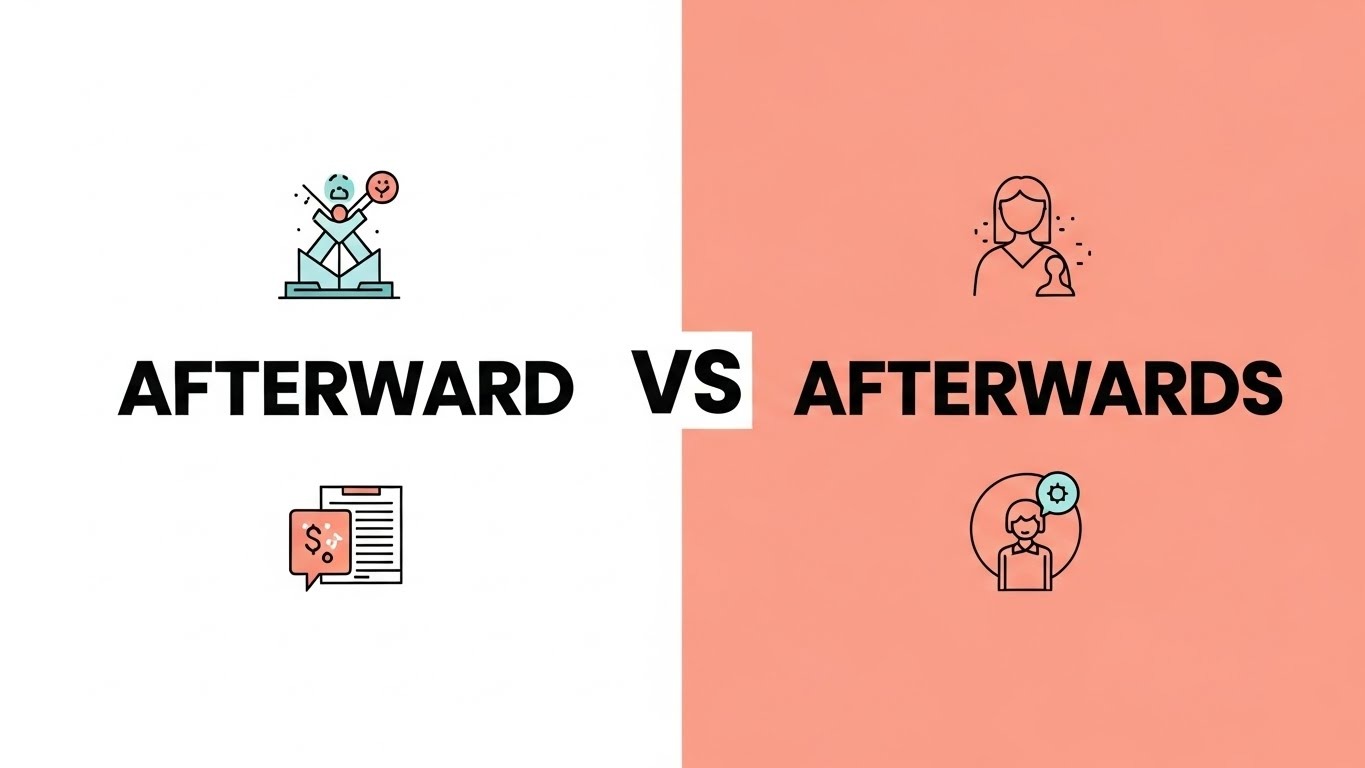 Afterward or Afterwards: Meaning and Examples