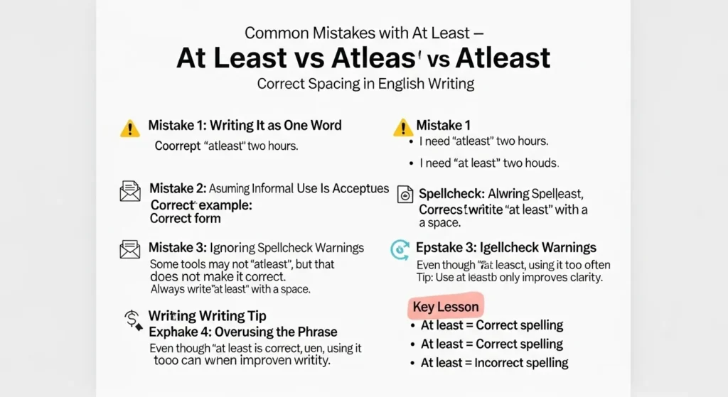 Common Mistakes with Atleast or At Least