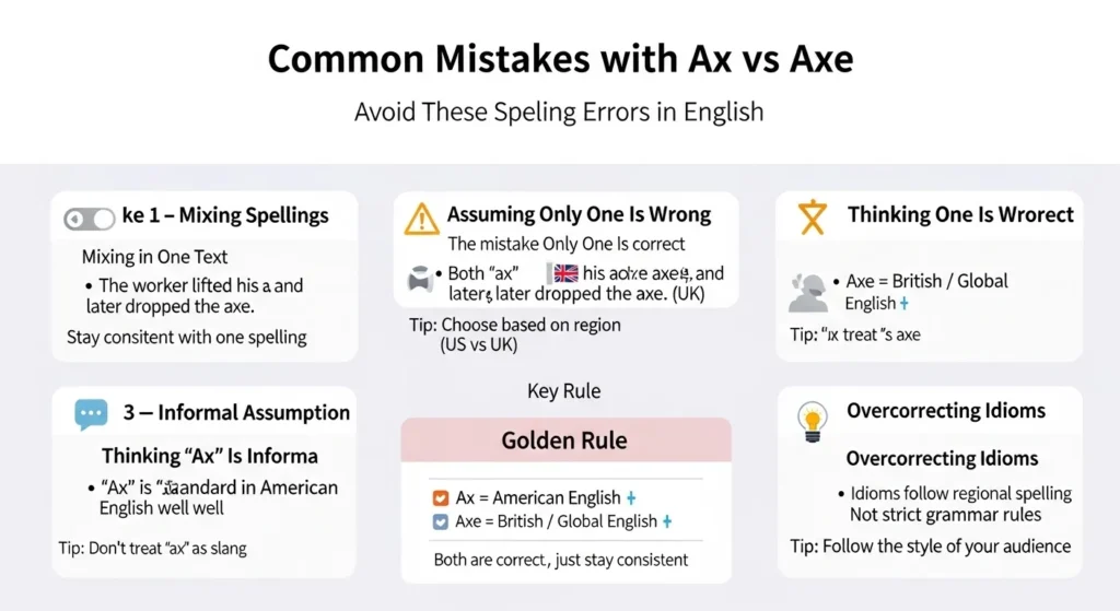 Common Mistakes with Ax or Axe