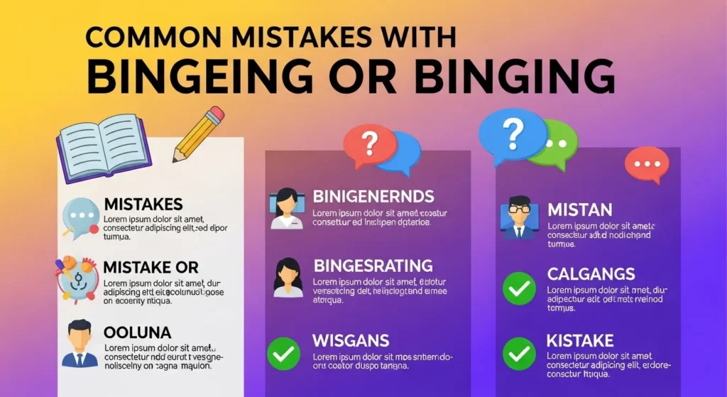 Common Mistakes with Bingeing or Binging