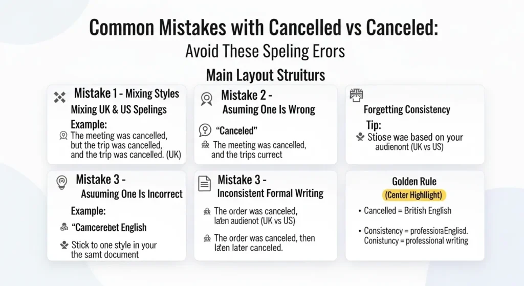 Common Mistakes with Cancelled or Canceled