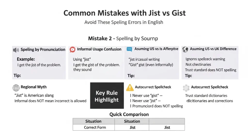 Common Mistakes with Jist or Gist