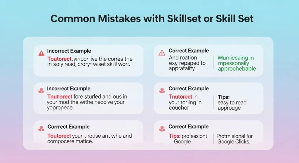 Common Mistakes with Skillset or Skill Set