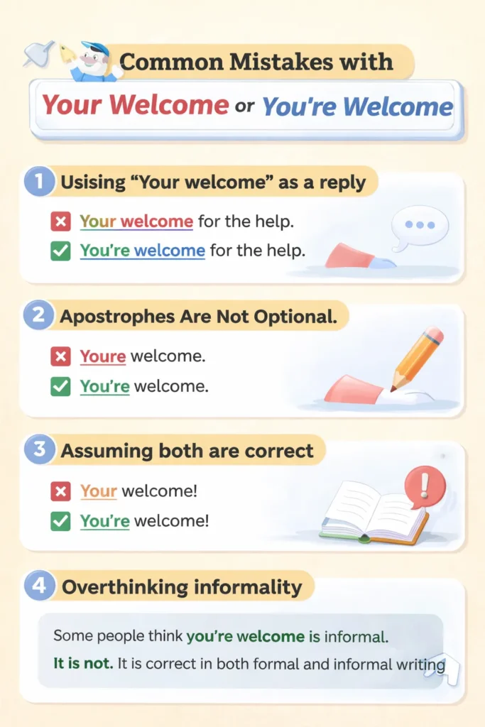 Common Mistakes with Your Welcome or You're Welcome