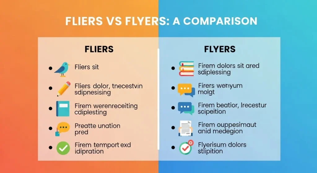 Comparison Table: Fliers vs Flyers