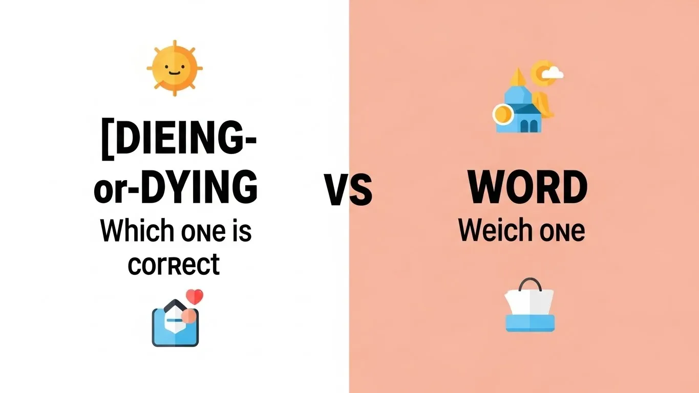 dieing or dying