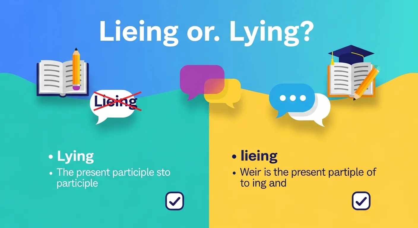 lieing or lying