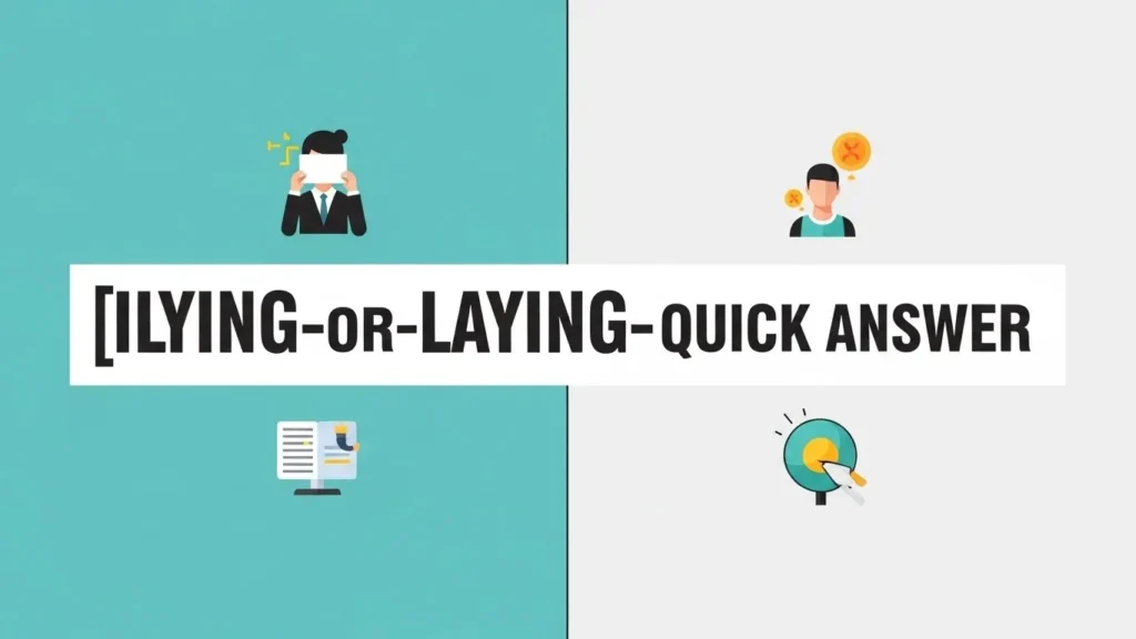 Llying or Laying Quick Answer