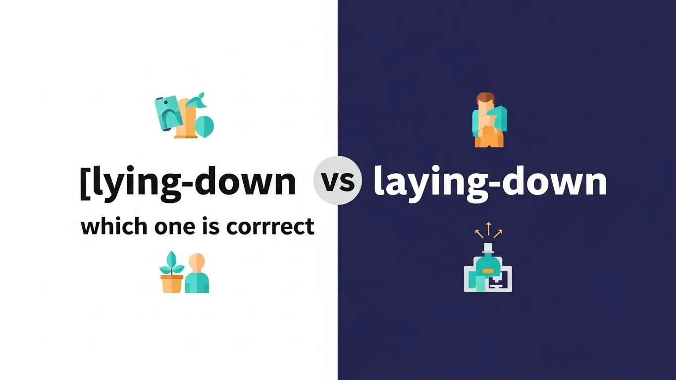 lying down or laying down