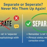 seperate or separate