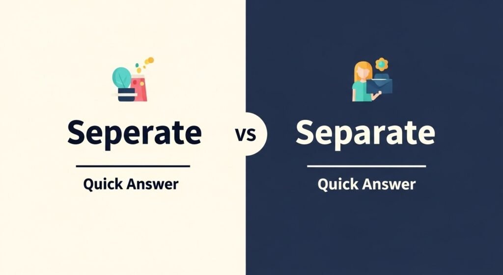 Seperate or Separate: Quick Answer