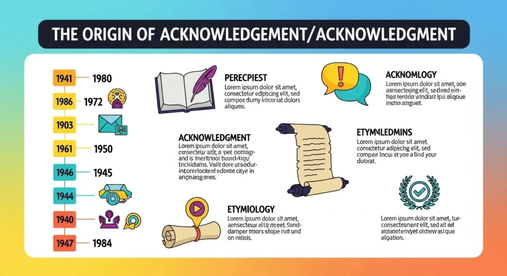 The Origin of Acknowledgement or Acknowledgment