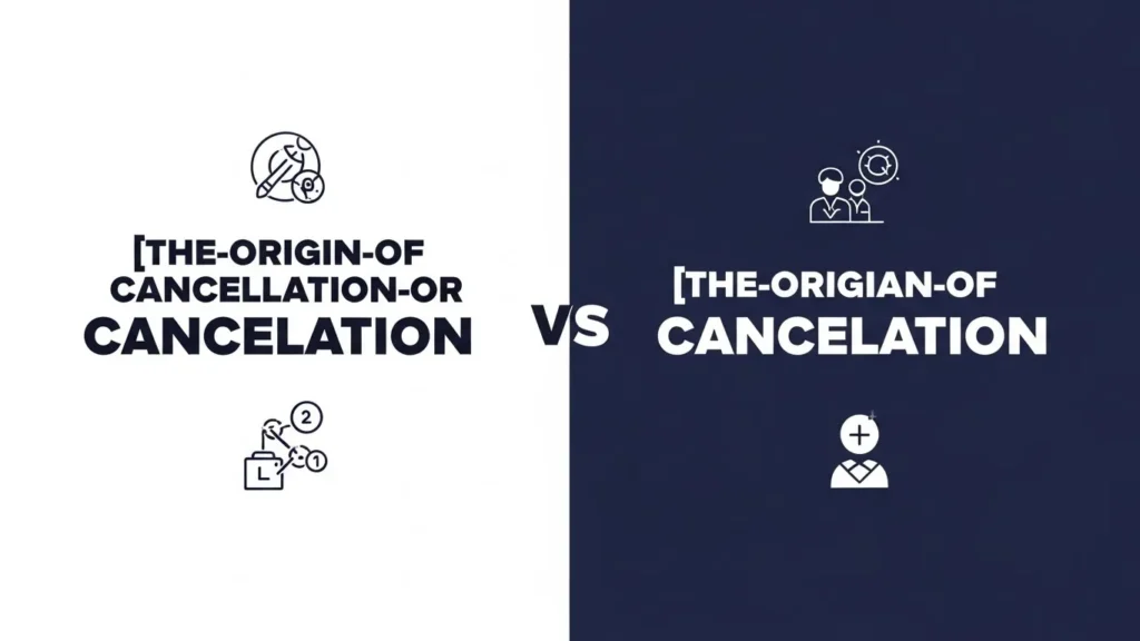 The Origin of Cancellation or Cancelation