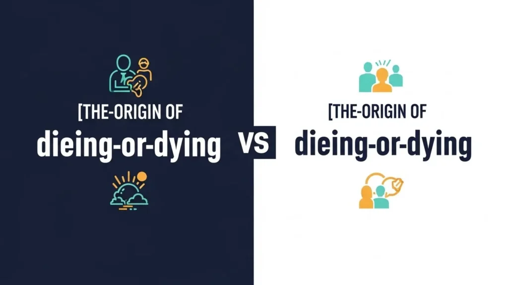The Origin of Dieing or Dying