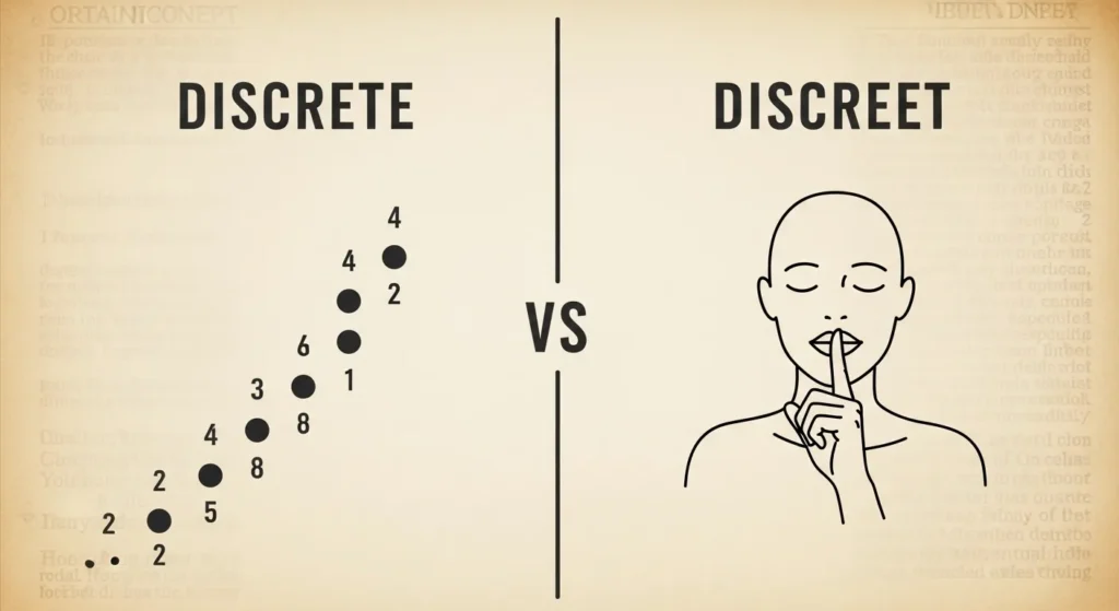 The Origin of Discrete or Discreet