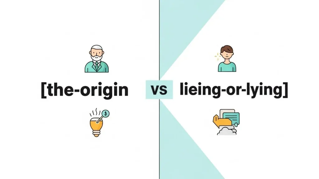 The Origin of Lieing or Lying