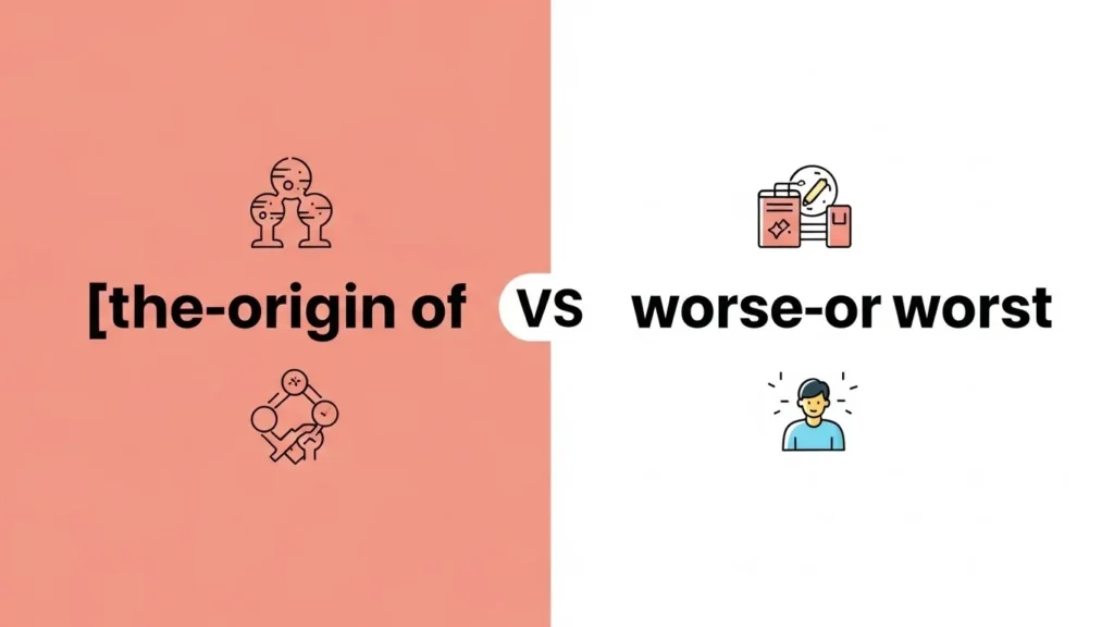 The Origin of Worse or Worst