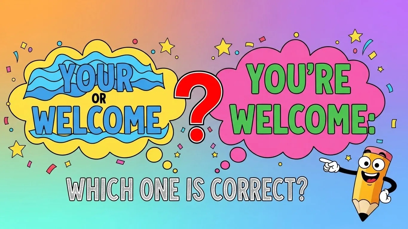 your welcome or you're welcome