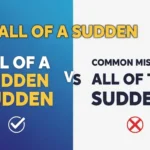 all of a sudden or all of the sudden