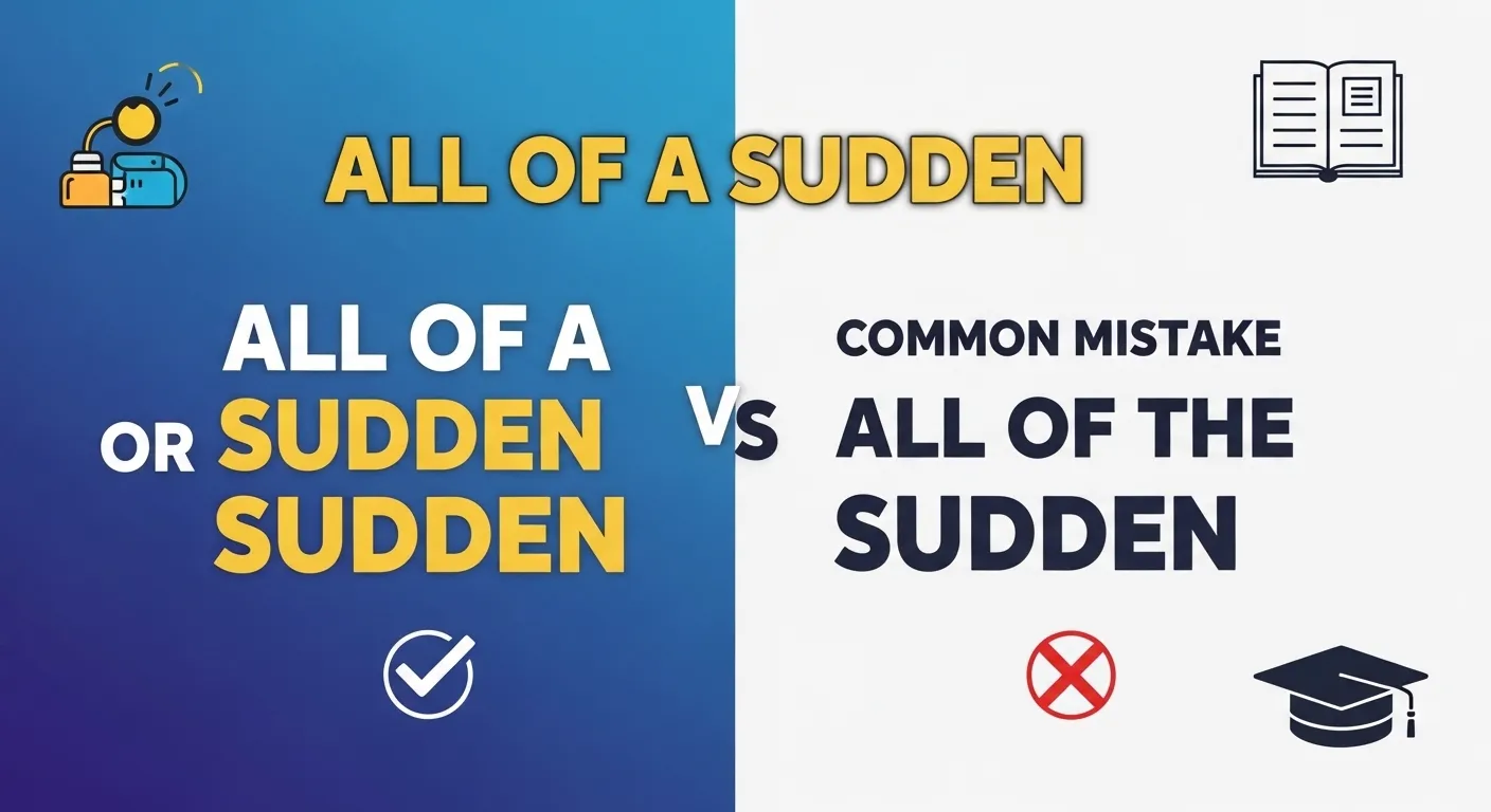 all of a sudden or all of the sudden