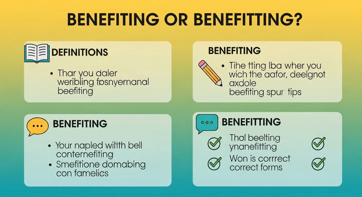 benefitting or benefiting