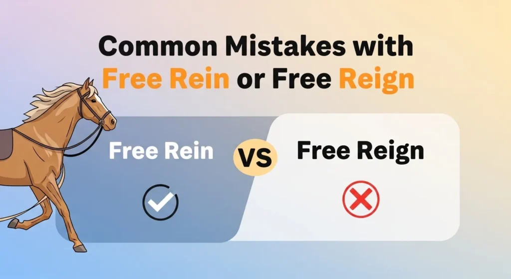 Common Mistakes with Free Rein or Free Reign