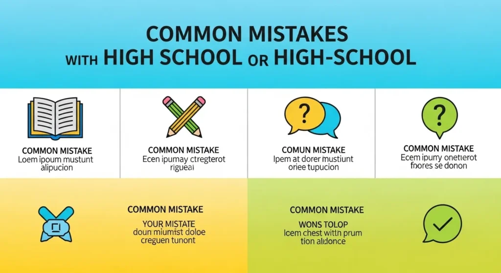 Common Mistakes with Highschool or High School