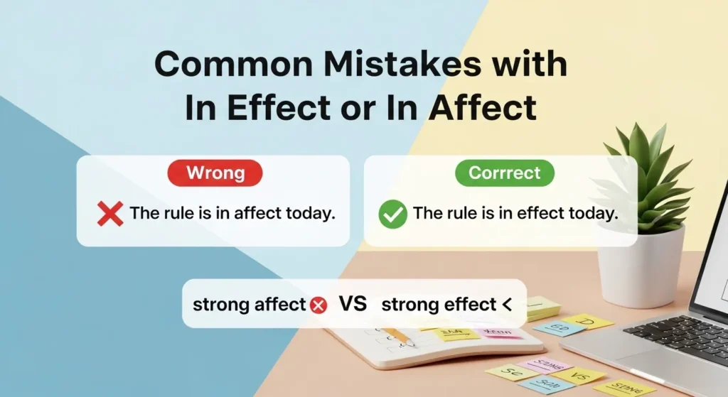 Common Mistakes with In Effect or In Affect