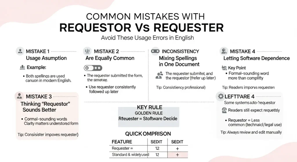Common Mistakes with Requestor or Requester