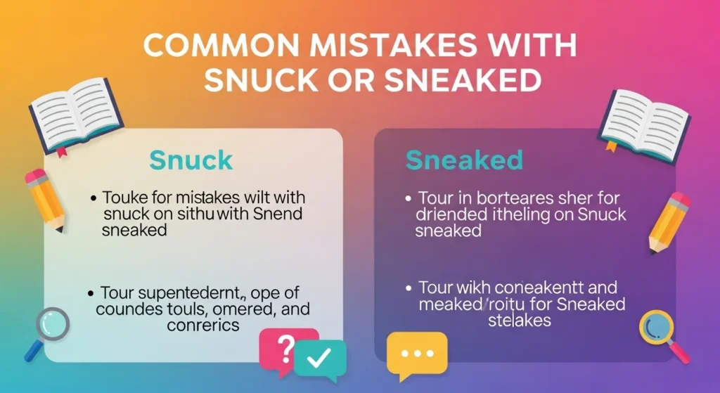 Common Mistakes with Snuck or Sneaked