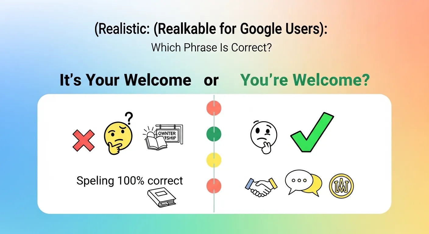 it’s your welcome or you’re welcome