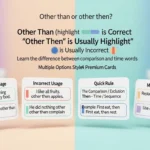 other than or other then