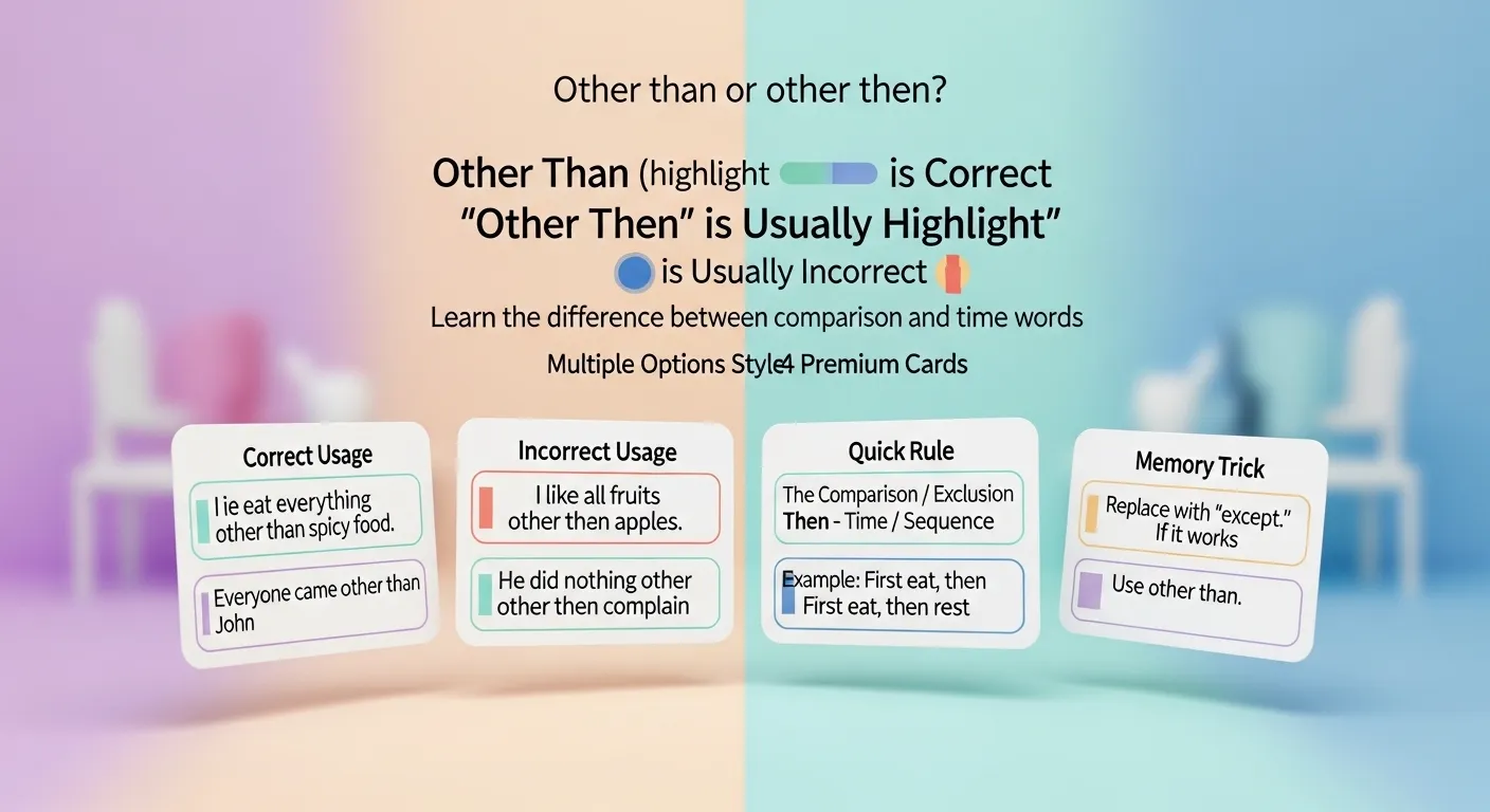 other than or other then