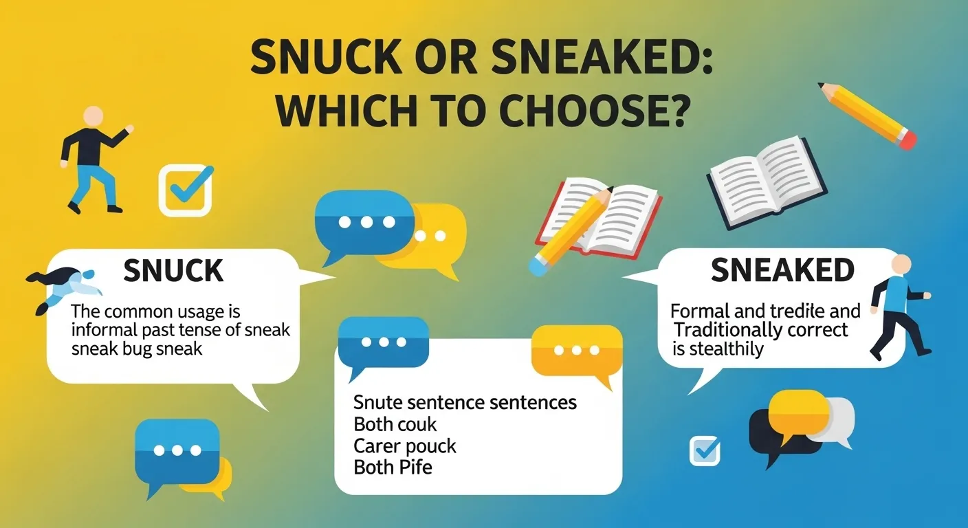 snuck or sneaked