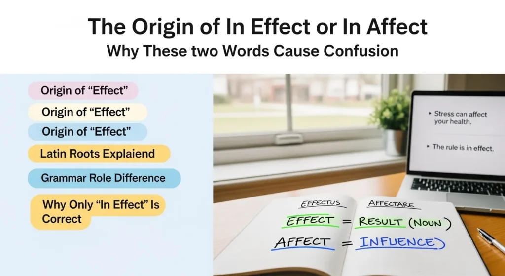 The Origin of In Effect or In Affect
