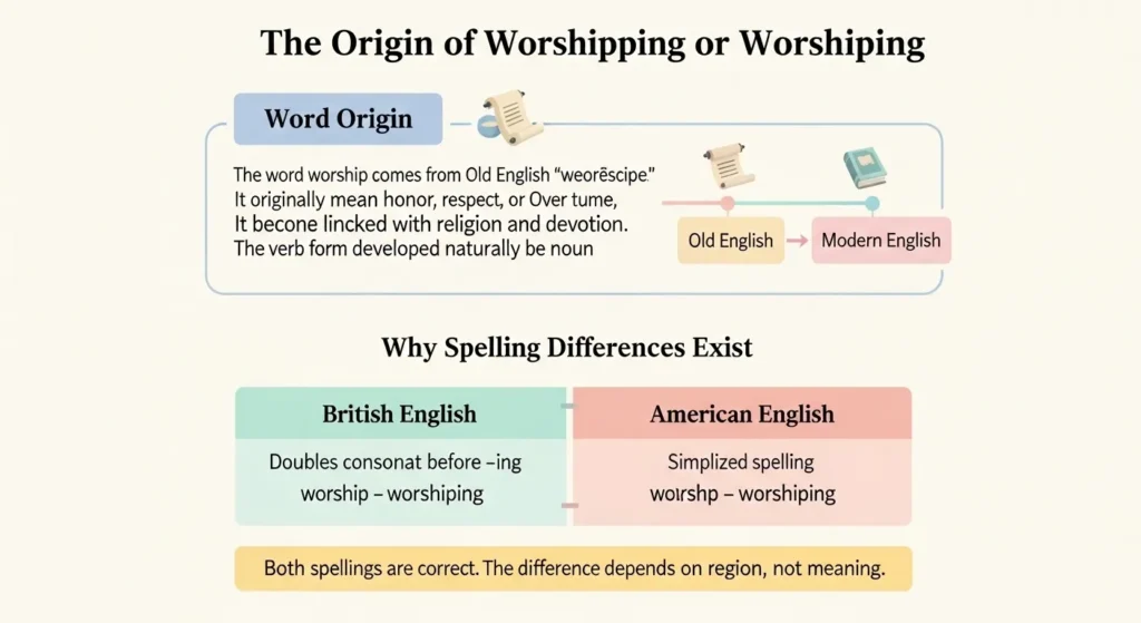 The Origin of Worshipping or Worshiping