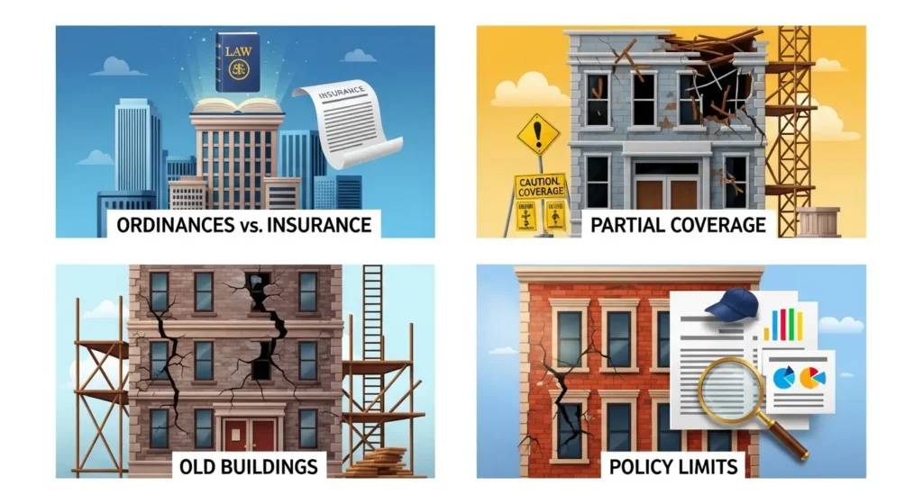 ❌ Common Mistakes About Ordinances or Law Coverage