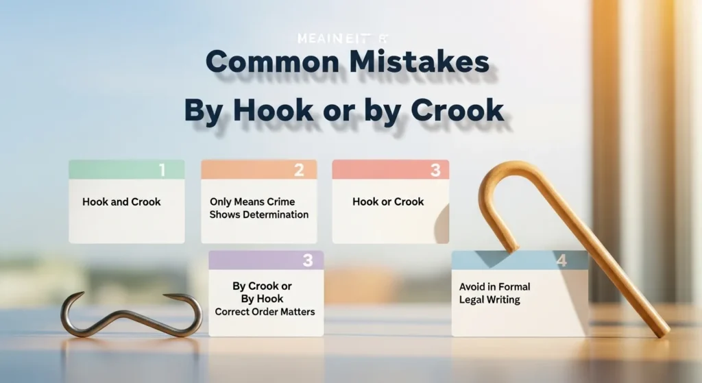 ❌ Common Mistakes with By Hook or by Crook