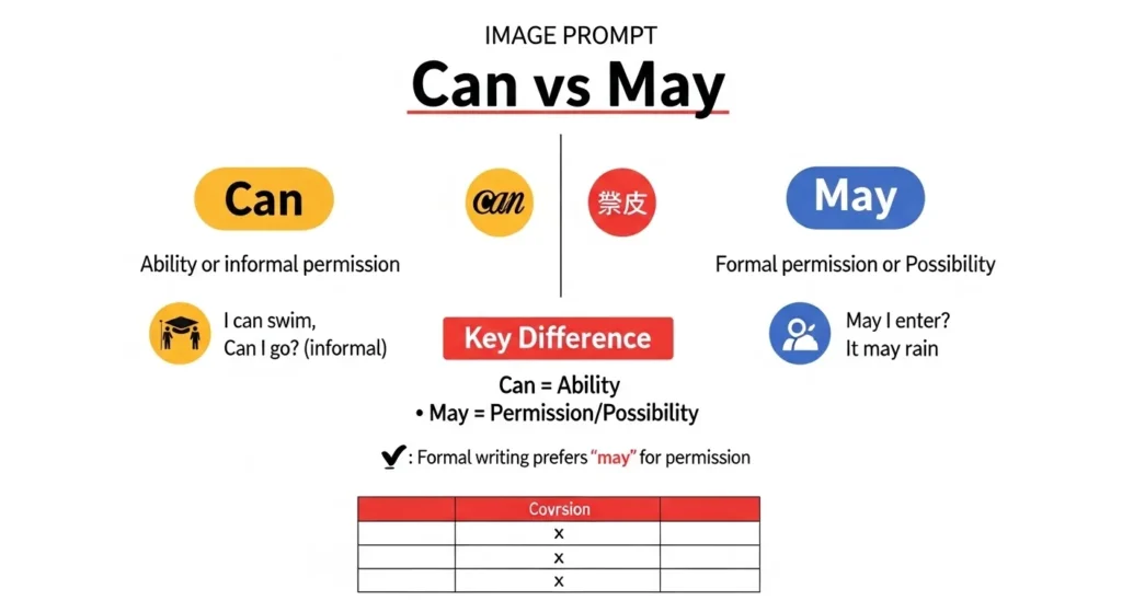 ❌ Common Mistakes with Can vs May