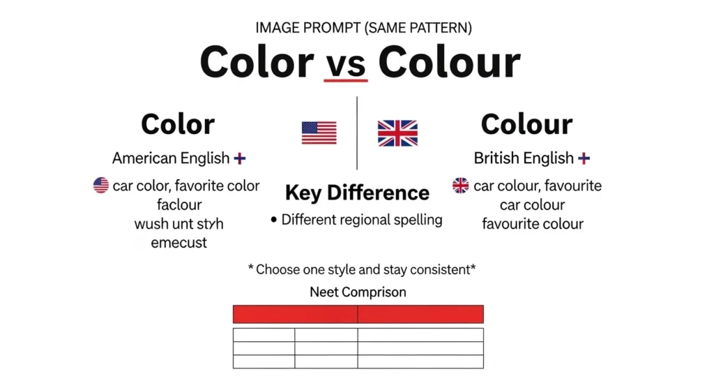 ❌ Common Mistakes with Color vs Colour