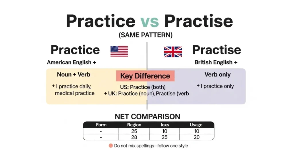 ❌ Common Mistakes with Practice vs Practise