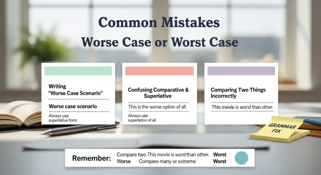 ❌ Common Mistakes with Worse Case or Worst Case