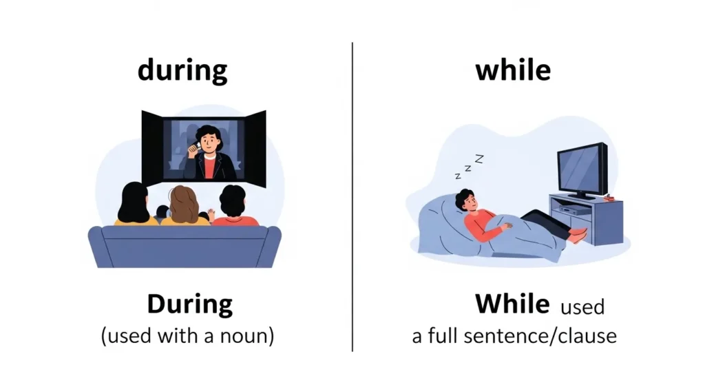 ❌ Common Mistakes with During vs While