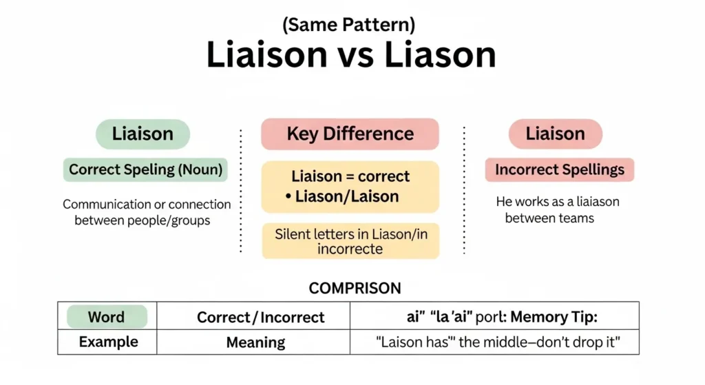 ❌ Common Mistakes with Liason vs Liaison